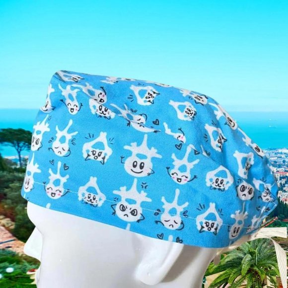 PREMIUM Spine Scrub ~ Modern Surgical Cap| Healthcare| Nurse Cap| CNA |MD|NP - Picture 1 of 4